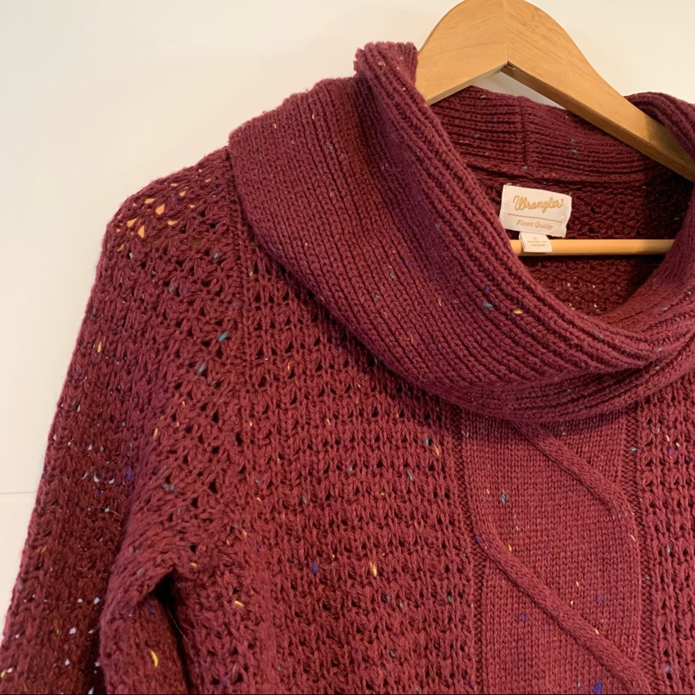 Wrangler | Cowl Turtleneck Knit Sweater - Picture 2 of 16